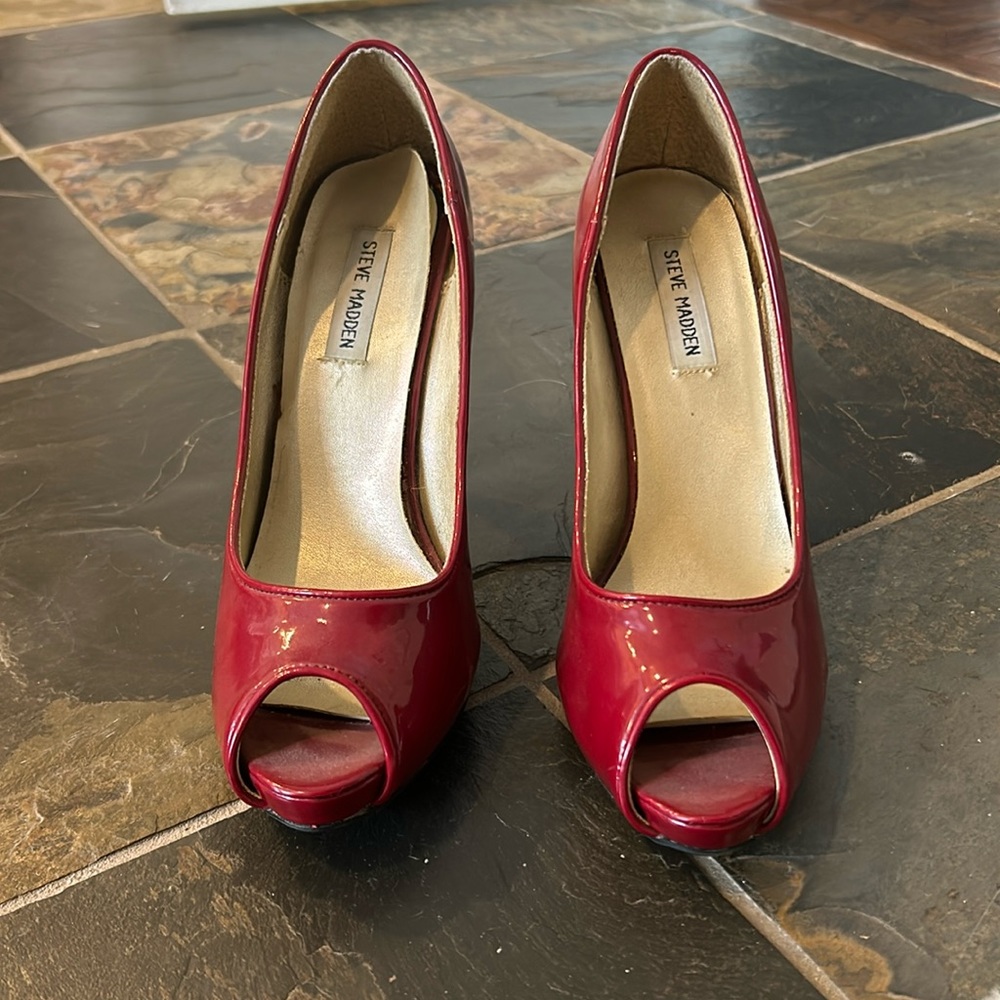 Red Steve Madden heels.